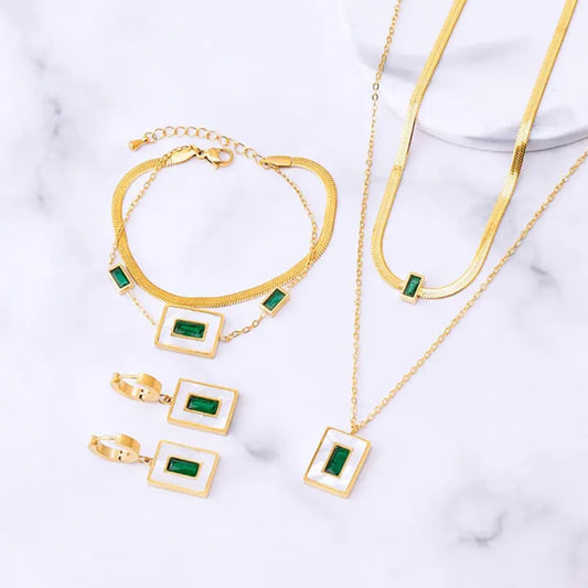 Emerald green combo set